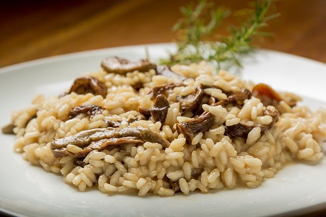 Pilzrisotto, veganes Hauptgericht